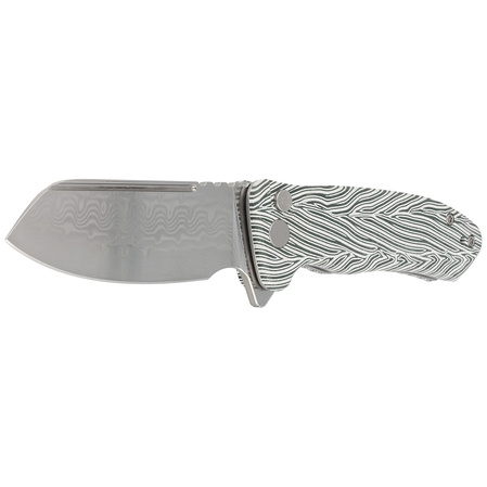 Nóż składany Kubey Creon White/Green G10, Damascus (KU336A)
