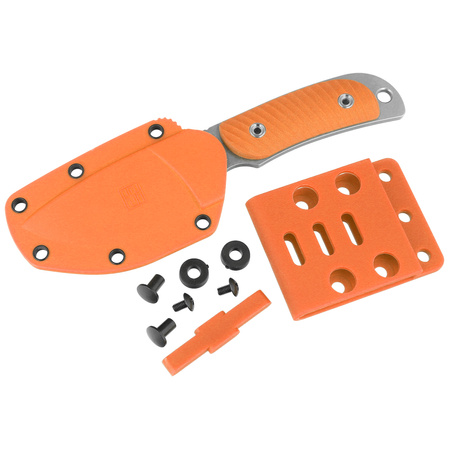 Real Steel Hunter 165 Orange G10, Stonewashed 12C27 knife (3532)