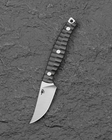 Bestech Heidiblacksmith #3 Upswept Knife Black G10, Satin 14C28N by Heidi (BFK08A)