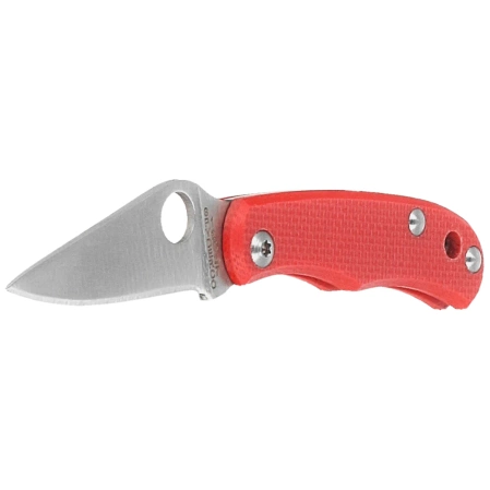 Spyderco Bug Knife Red G10, Satin 12C27 (C133GRDP)