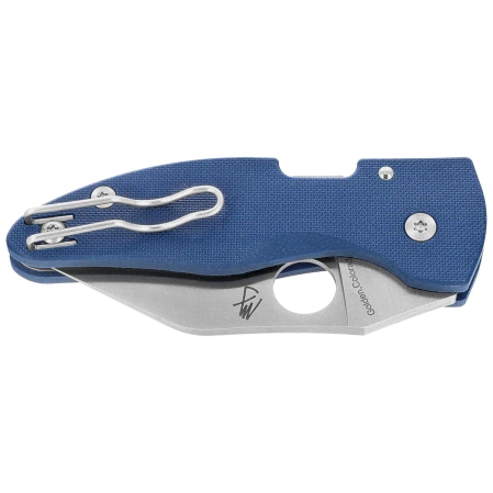 Nóż składany Spyderco MicroJimbo Cobalt Blue G10, Satin CPM SPY27 by Michael Janich (C264GPCBL)