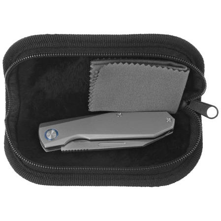 Remette Squirrel Knife Gray Titanium, Manual Fine Grinding Satin M390 (RTDP-G)