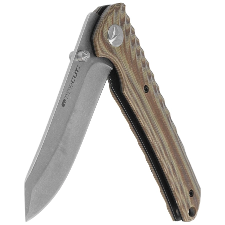 Tecnocut TCN6530K2-SSW Knife - Brown G10, Stonewashed 440