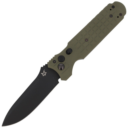 Fox Predator II 2F Full Auto Knife OD Green FRN, Black Idroglider N690Co (FX-448 OD)