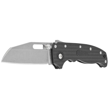Demko Knife AD20.5 Shark Foot Black Grivory, Stonewashed D2 by Andrew Demko (205-BLK-D2-EP)