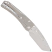 Medford Slim Midi Marauder Tanto Tumbled Titanium, Std HW, Brsh/Flm Tsunami Clip, Tumbled S45VN by Greg Medford (MK2014TT-01TM-TSCF-Q4)