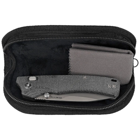 Remette WD107M Knife Black Micarta, Titanium 14C28N