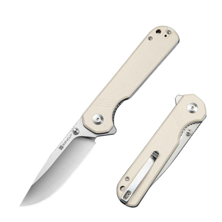 Sencut Aetheris Knife Ivory G10, Satin 9Cr18MoV (S24095-1)