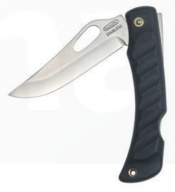 Mikov Crocodile Black ABS Folding Knife, Mirror Finish (243-NH-1/B BLK)