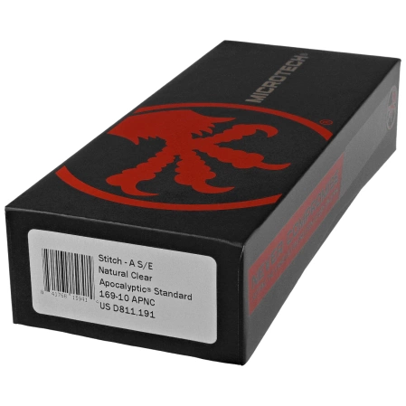 Nóż automatyczny Microtech Stitch S/E-A Natural Clear Aluminum, Apocalyptic M390MK by Borka Blades and Tony Marfione (169-10APNC)