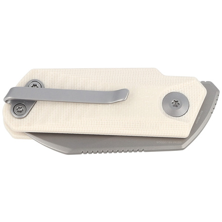 Civivi Ki-V Ivory G10, Silver Bead Blasted 9Cr18MoV by Ostap Hel (C2108C)