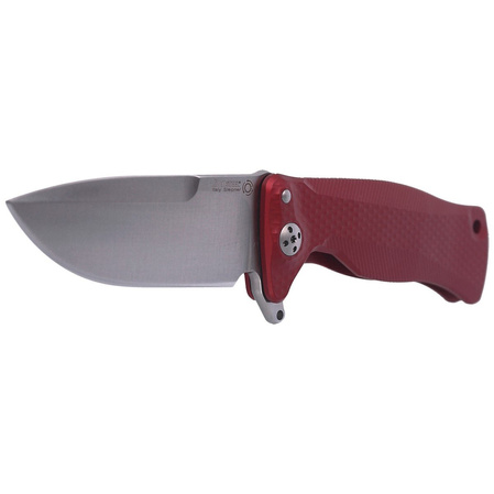 Nóż składany LionSteel SR11A Red Aluminum, Satin Sleipner by Molletta (SR11A RS)