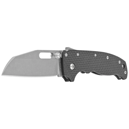 Demko Knife AD20.5 Shark Foot Carbon Fiber, Stonewashed D2 by Andrew Demko (205-D2-CFSF)