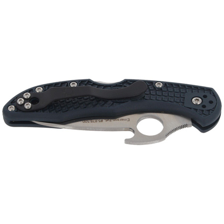 Spyderco Delica 4 FRN Grey Emerson Opener PlainEdge Knife (C11PGYW)