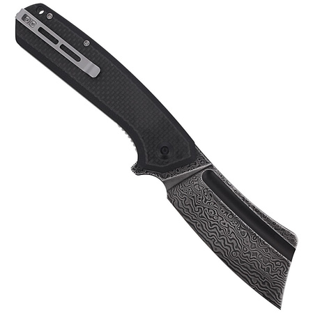 CIVIVI Knife Bullmastiff Twill Carbon Fiber / Black G10, Black Damascus (C2006DS-1)