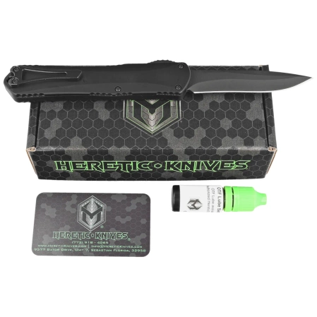 Nóż automatyczny OTF Heretic Manticore X R/E Black Aluminium, Black DLC MagnaCut by Tony Marfione Jr.