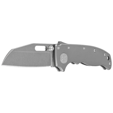 Demko AD20.5 Shark Foot Knife Smooth Titanium, Stonewashed CPM 20CV by Andrew Demko (205-20CV-TI-SF)