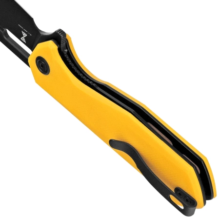 Kubey Atlas Knife Yellow G10, Blackwashed 14C28N by Jelly Jerry (KU328E)