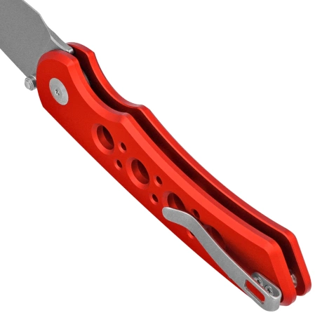 Civivi Pragma Prime Knife Red Aluminum, Stonewashed 14C28N (C24067-2)