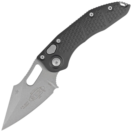Microtech Stitch-A S/E Automatic Knife Black Aluminum, Apocalyptic M390 by Borka Blades and Tony Marfione (169-10AP)