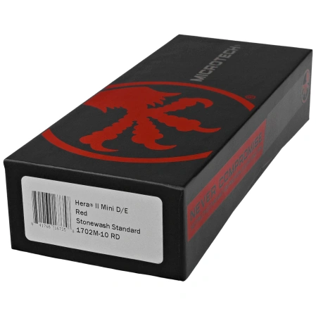 Microtech Hera II D/E OTF Knife Red Aluminum, Stonewashed M390MK by Tony Marfione (1702M-10RD)