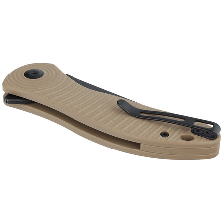 Civivi Synergy3 Tan G10, Black Stonewashed Nitro-V by Jim O'Young (C20075D-2)