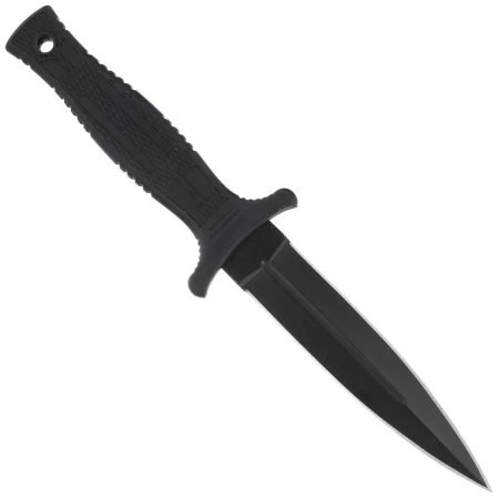 K25 RK-31699 Boot Knife Black Rubber, Black Titanium 7Cr17MoV