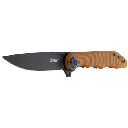 Kubey Knife Mizo Ultem, Black Stonewashed AUS-10 by Tiguass (KU312N)