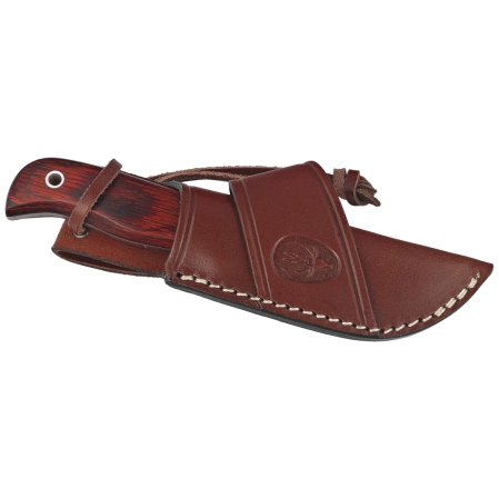 Muela Mustang-8R Red Pakka Wood, Satin X50CrMoV15 knife