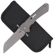WE Knife Mini Buster Gray Titanium, Polished Bead Blasted CPM 20CV by Snecx Tan (2003A)