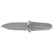 WE Knife Diatomic Polished Bead Blasted Titanium, Polished Bead Blasted CPM 20CV (WE22032-2)