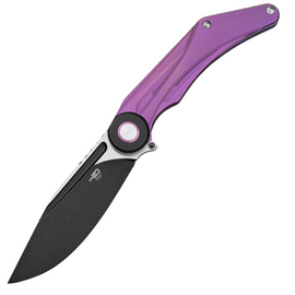 Nóż składany Bestech Seraph Purple Titanium, Black Stonewashed / Satin M390 by Kombou (BT2403C)