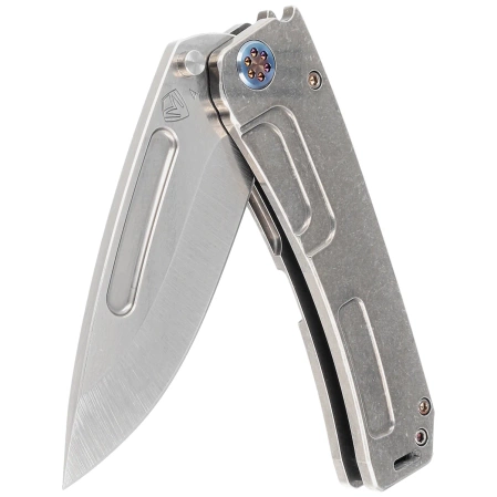 Medford Marauder-H D/P Knife Tumbled Titanium, Flamed HW/Clip, NP3 Breaker, Tumbled S45VN by Greg Medford (MK045STD-01TM-TFCF-BN)