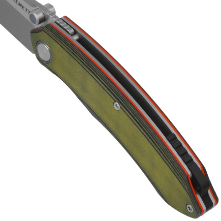 Nóż składany Remette Wild Species GC103 Green G10, Fine Hand Grinding 14C28N