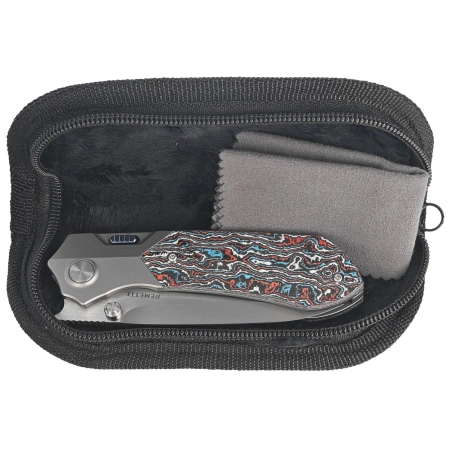 Nóż składany Remette RT-Meteor Gray Titanium/Nebula Carbon Fiber, Pearlescent M390 (RTPT-A )
