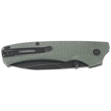 Nóż składany Remette WD107MGB Military Green Micarta, Black Titanium 14C28N