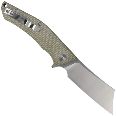 Nóż składany Bestech Cubis Beige Micarta, Stonewashed / Satin D2 (BG42B)