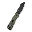 Civivi Crabby Knife OD Green G10, Black Stonewashed 14C28N by Ken Onion Jr. (C24055-1)