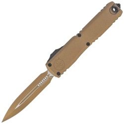Nóż automatyczny OTF Microtech Ultratech Gen III ZBP D/E Cerakote Burnt Bronze Aluminium, Cerakote Burnt Bronze M390MK by Tony Marfione (1122-1UB-C19Z4)