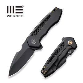 WE Knife Harpen Black Titanium, Black Stonewashed CPM 20CV by Michael Burch (WE23019-1)