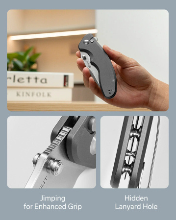 Nóż składany Sencut Cybrix Gray Aluminium, Satin 9Cr18MoV (S23098A-2)