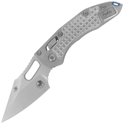 Nóż składany Microtech Marfione Select Stitch Ram-Lok S/E Frag Titanium, Ti Blue HW, Double Vapor Blast M390MK by Borka Blades and Tony Marfione (169RL-10FRMS2)