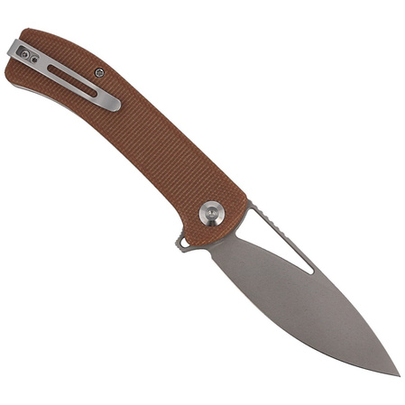 Nóż składany CIVIVI Riffle Brown Micarta, Stonewashed (C2024A)