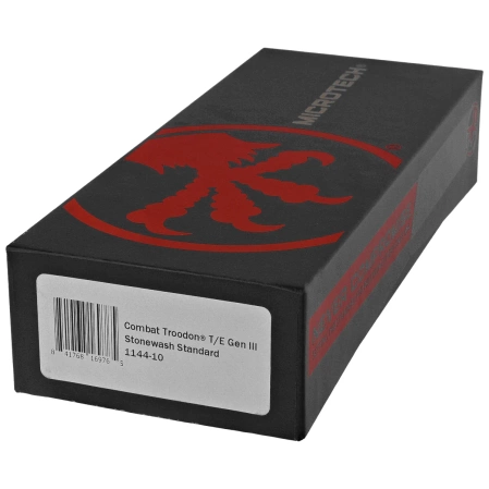 Microtech Combat Troodon Gen III T/E OTF Knife Black Aluminum, Stonewashed M390MK by Tony Marfione (1144-10)