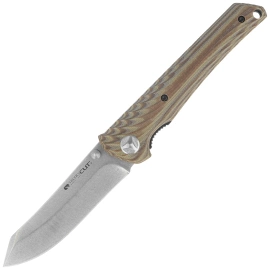 Tecnocut TCN6530K2-SSW Knife - Brown G10, Stonewashed 440