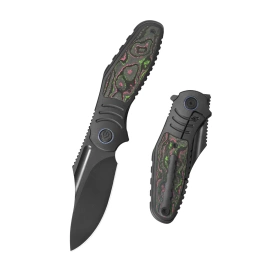 Kubey KB Knives Stroller Black DLC Titanium/Damtanium CamoCarbon, Black DLC CPM 20CV by Utilizator (KB384D)