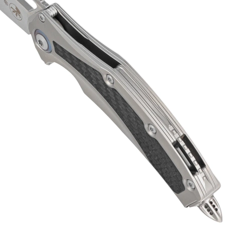 Microtech Matrix S/E Carbon Fiber/Titanium, Hand Rubbed M390 by Tony Marfione (165C-4CFITI)