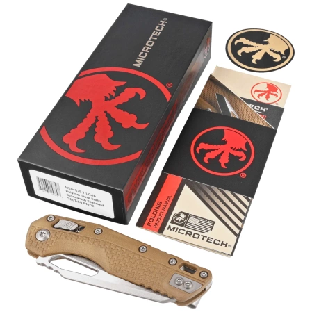 Nóż składany Microtech MSI S/E Dark Earth Tri-Grip Polymer, Stonewashed M390MK by Tony Marfione (210T-10PMDE)