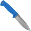 Demko FreeReign Drop Point Knife Blue Rubberized, Satin AUS10A by Andrew Demko (FR-10A-BLUE-DP)