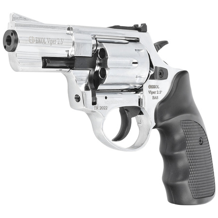 BAS Voltran Ekol Viper 2.5'' Shiny cal alarm revolver .22 Long Blanc